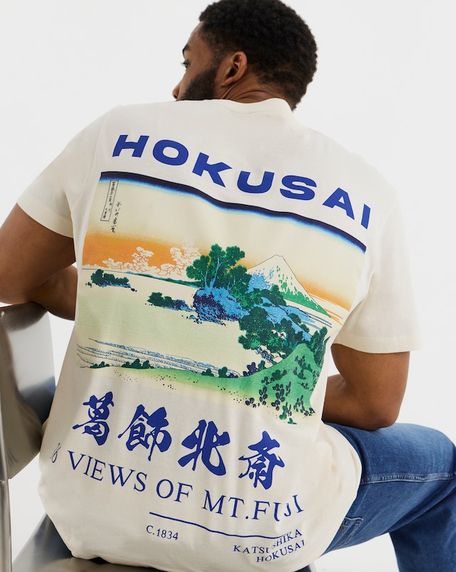 Jack & Jones Hokusai Back Graphic T-Shirt - White