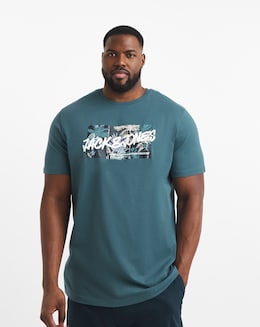 Jack &amp; Jones Hawaii Logo T-Shirt - Blue