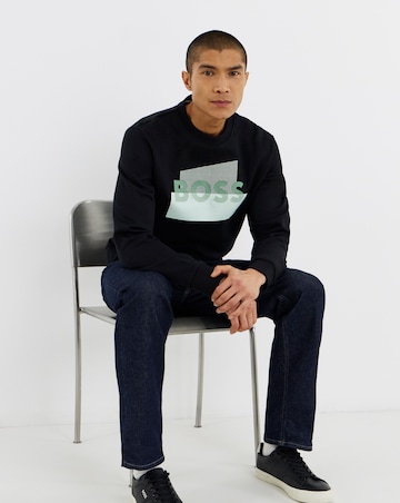 BOSS Graphic Logo Crew Neck Sweatshirt - Black