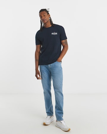 Tommy Hilfiger Short Sleeve Stack Logo T-Shirt - Navy