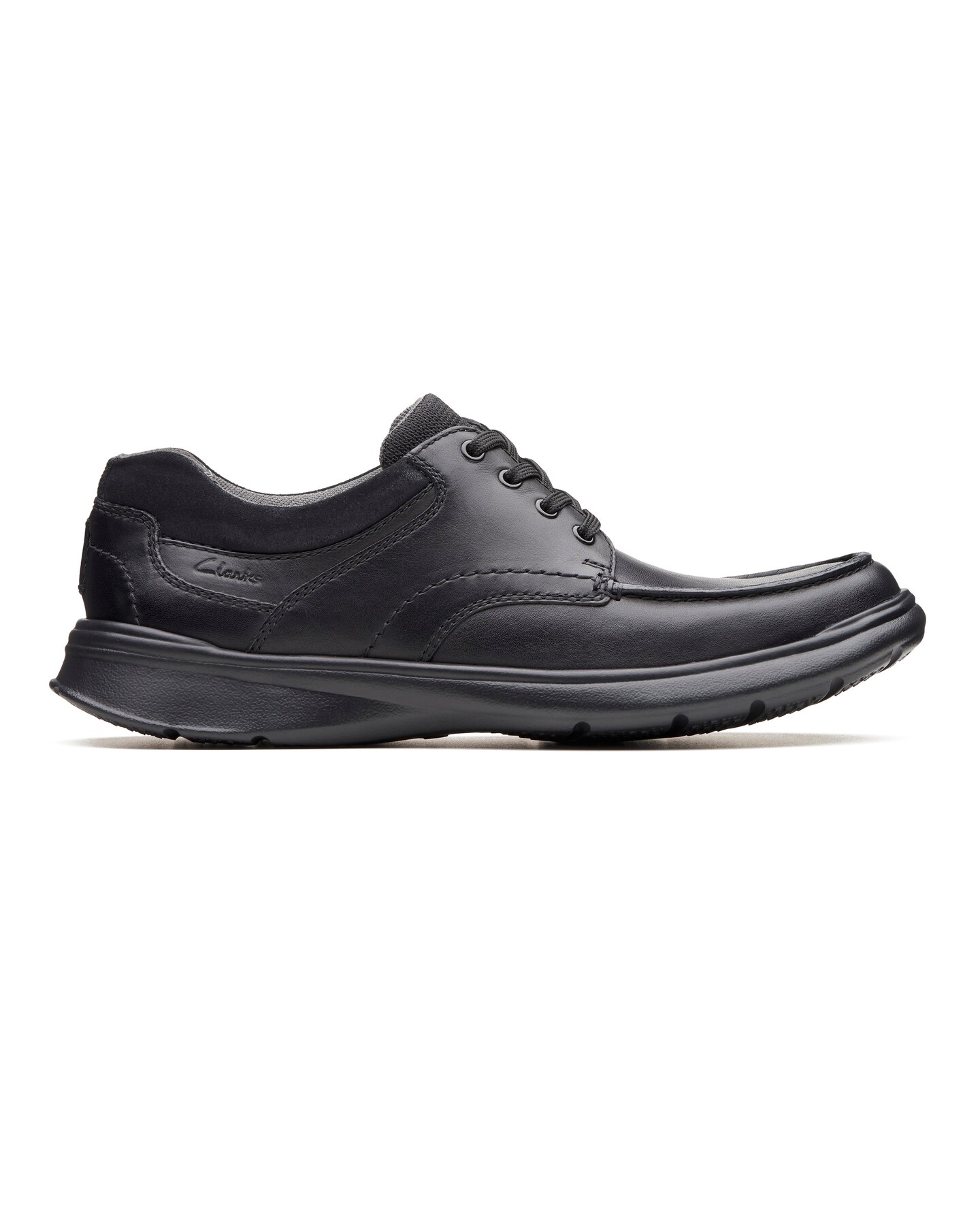 Clarks Cottrell Edge Wide Fit Shoe - Black
