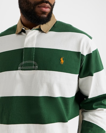 Polo Ralph Lauren Long Sleeve Stripe Rugby - Green/Cream