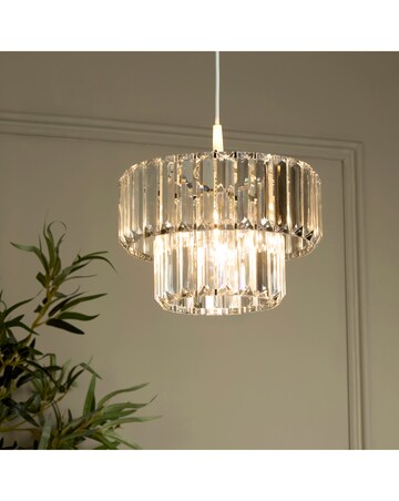 Chrome and Clear Acrylic Shade