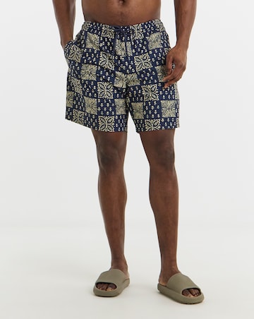 Jack & Jones Maui Printed Swim Short - Navy