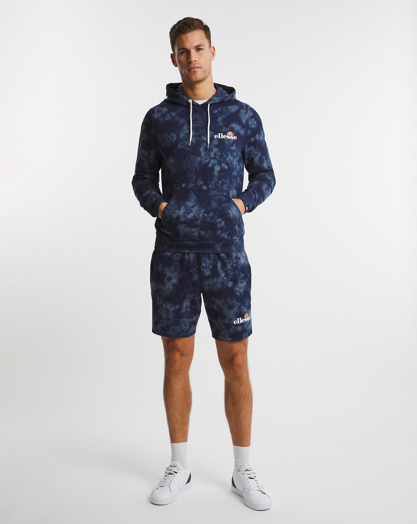 ellesse Tie Dye Logo Embroidered Hoodie Jacamo