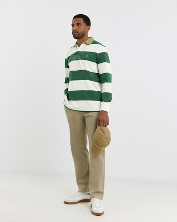 Polo Ralph Lauren Long Sleeve Stripe Rugby - Green/Cream