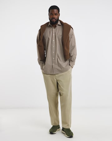 Polo Ralph Lauren Long Sleeve Stretch Check Poplin Shirt - Brown