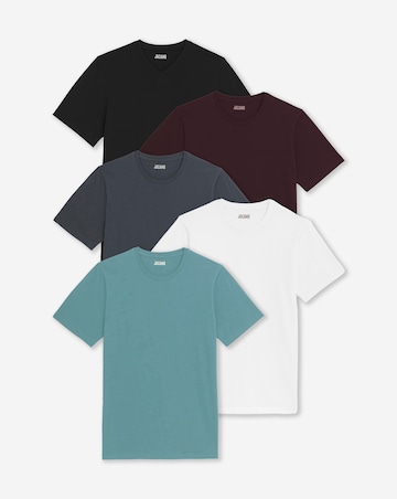 5 Pack Crew Neck T-Shirts Long