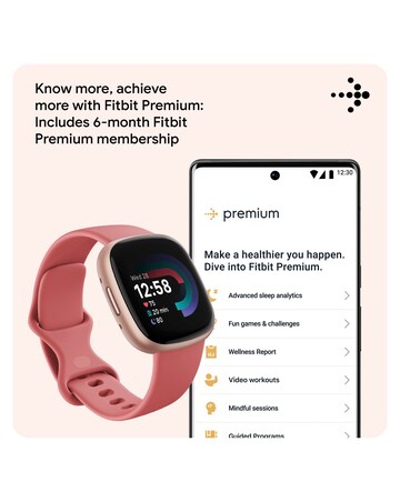 Fitbit Versa 4 Smart Watch - Pink Sand