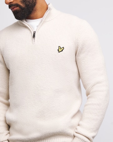 Lyle & Scott Cove 1/4 Zip Shackers Stitch Jumper