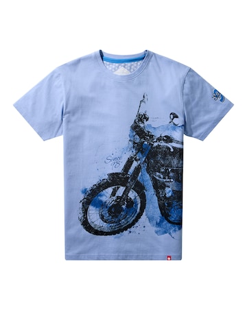 Joe Browns Side Sketch Bike T-Shirt - Blue