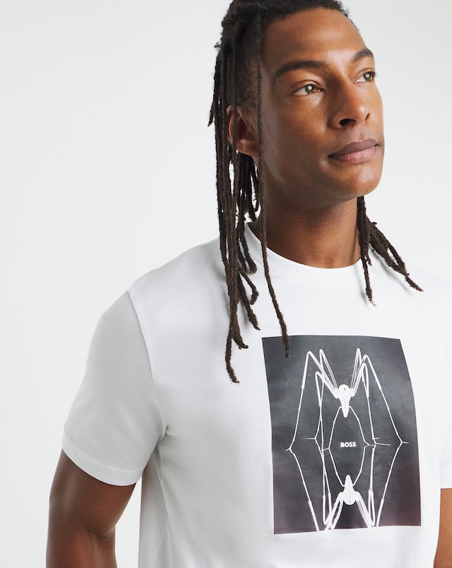 BOSS Short Sleeve Spider Graphic T-Shirt - White