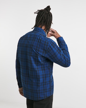 BOSS Long Sleeve Blue Check Shirt