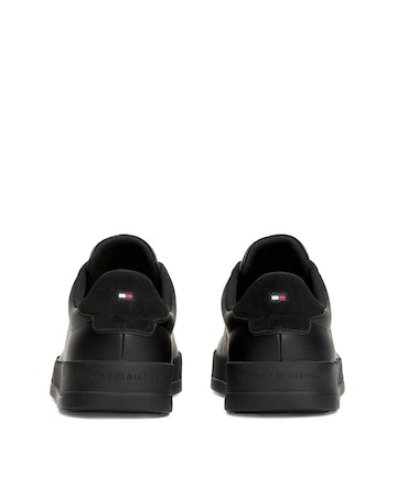 Tommy Hilfiger Court Leather Trainer - Black
