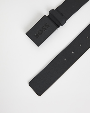 BOSS Icon Tonal Plaque Leather Belt