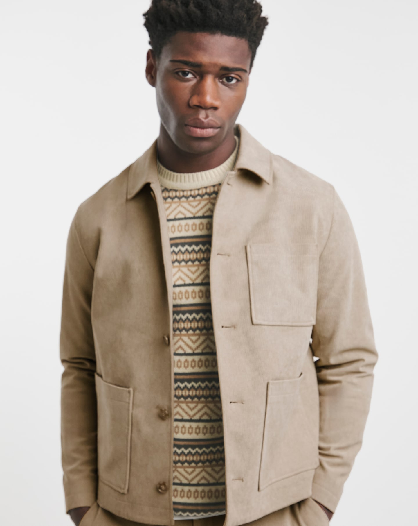 Tailored Cord Zip Harrington Jacket Jacamo