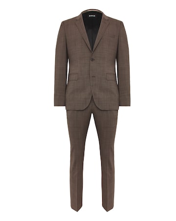 BOSS Beige Wool Mix Suit Jacket