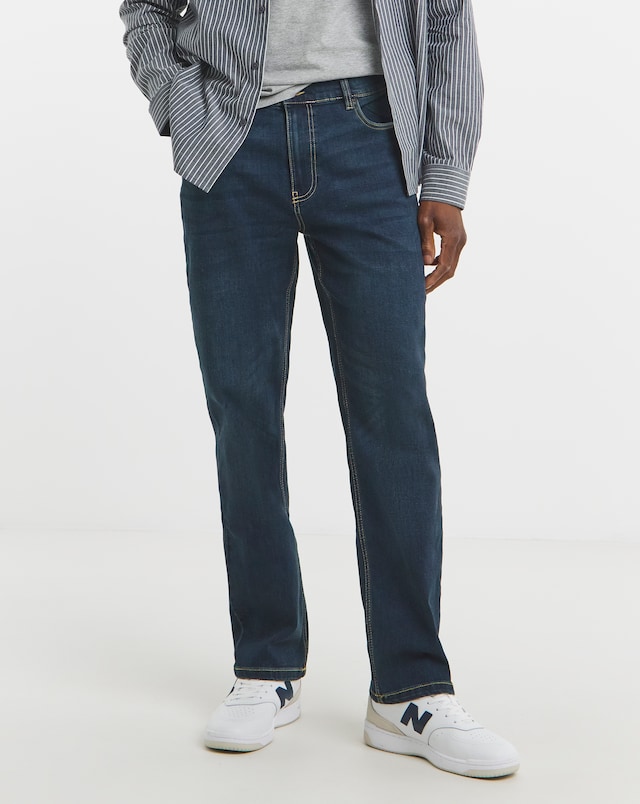 Straight Fit Stretch Jeans Dark Tint
