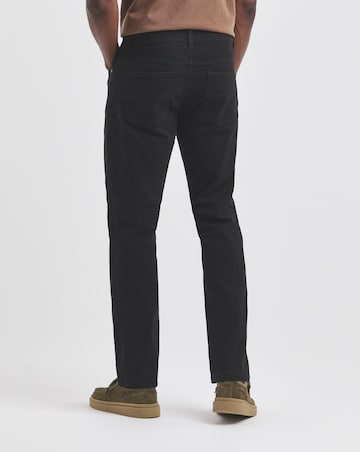 Union Black Straight Stretch Gabardine Jeans
