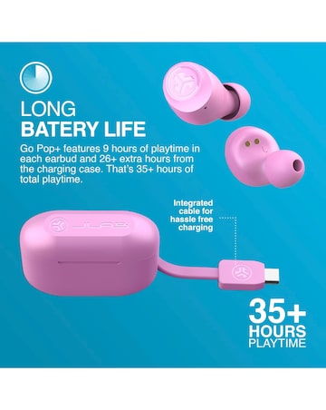 JLAB GO Air Pop True Wireless Earbuds - Pink