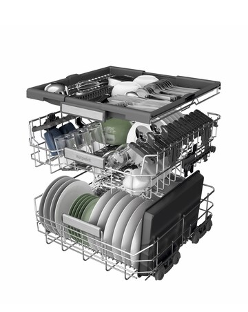 Hotpoint Maxi Space H7F HP43 X UK Full Size Dishwasher 15 Place Settings Silver