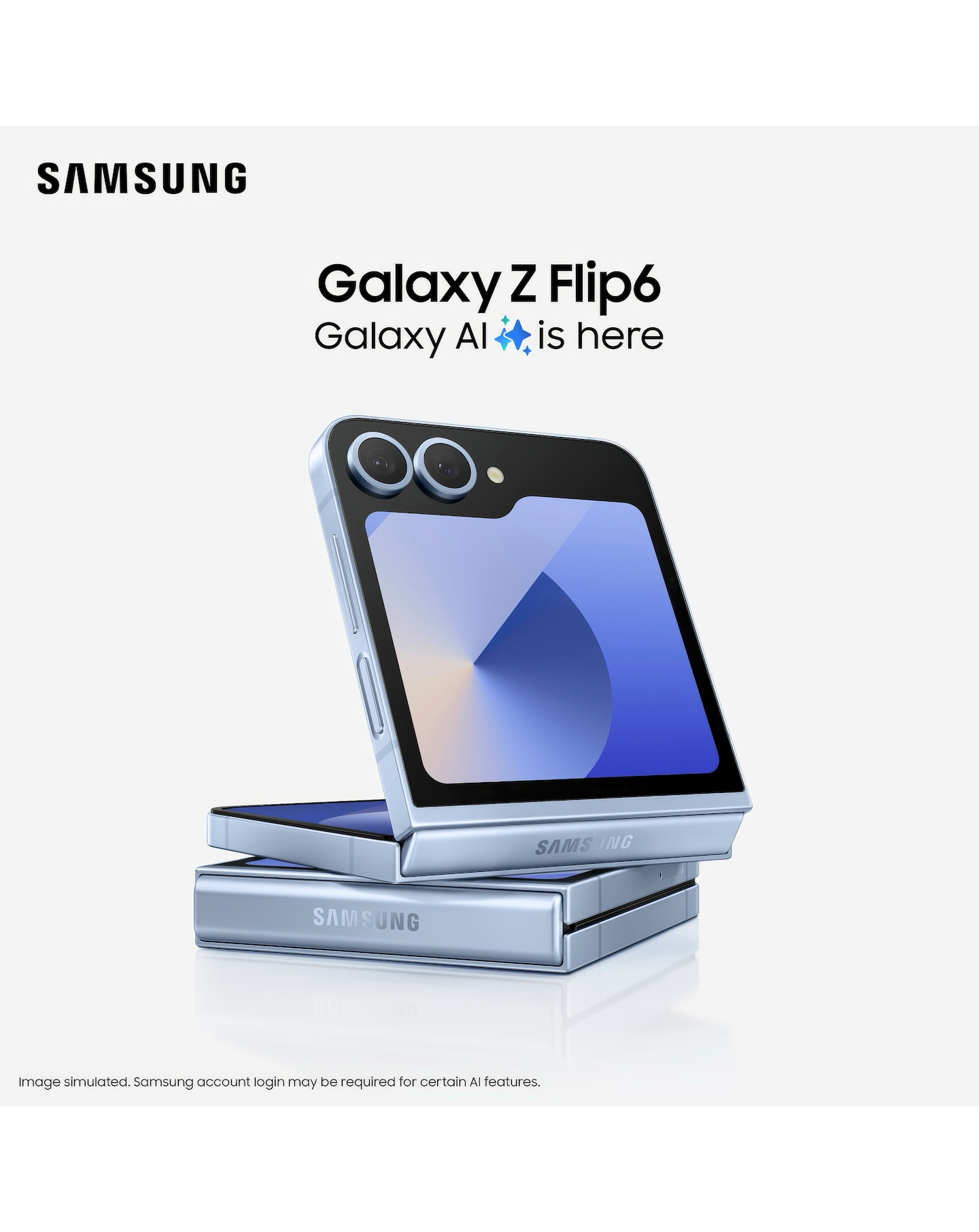 Samsung Galaxy Z Flip6 512GB 5G - Silver Shadow - Galaxy AI | Jacamo