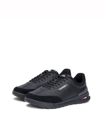Tommy Hilfiger Leather Mix Retro Runner - Black