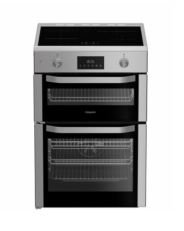Hotpoint HDE6IDC2X 60cm Electric Double Cooker Induction Hob - Silver + Install
