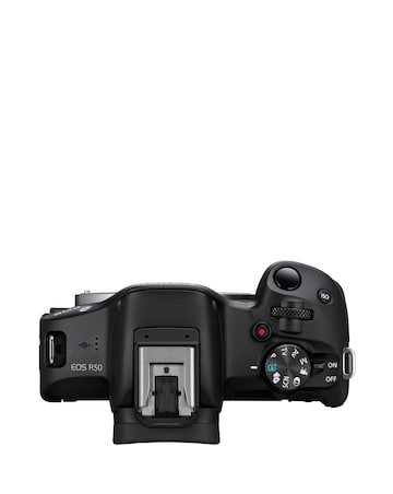 Canon EOS R50 APS-C Mirrorless Camera inc RF-S 18-45mm Lens - Black