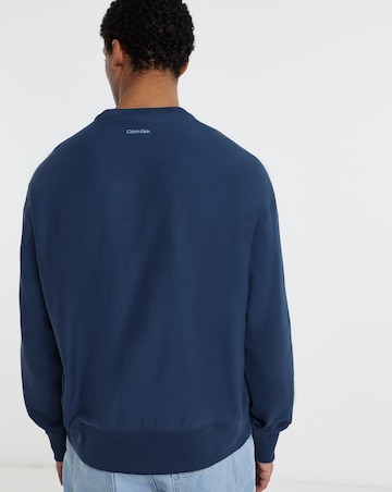 Calvin Klein Jeans Premium Terry Varsity Sweatshirt - Dark Denim