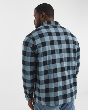 Brushed Buffalo Check Zip Overshirt