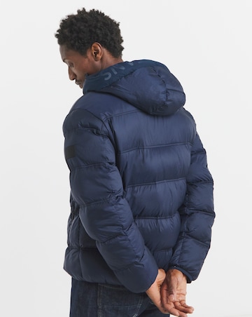 Tommy Jeans Hooded Logo Puffer - Navy