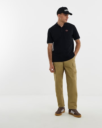 Napapijri Badge Short Sleeve Polo - Black
