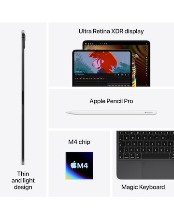 Apple iPad Pro (M4, 2024) 11inch Ultra Retina XDR Wi-Fi 512GB - Space Black