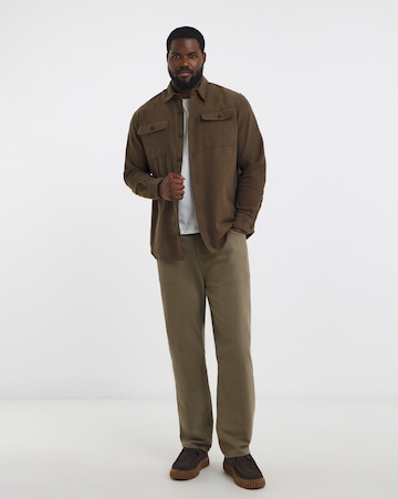 Jack & Jones Premium Rayle Melange Over Shirt - Tan