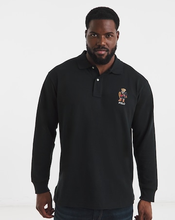 Polo Ralph Lauren Long Sleeve Christmas Bear Polo - Black