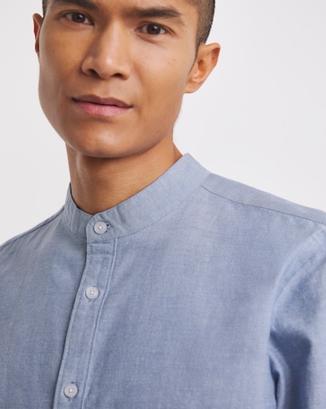 Long Sleeve Grandad Oxford Shirt