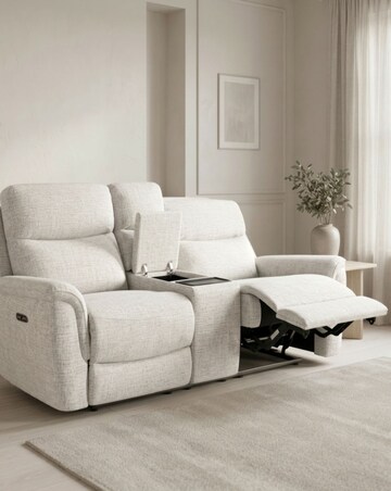 Granger Power Recline 2 Seater Sofa with Console