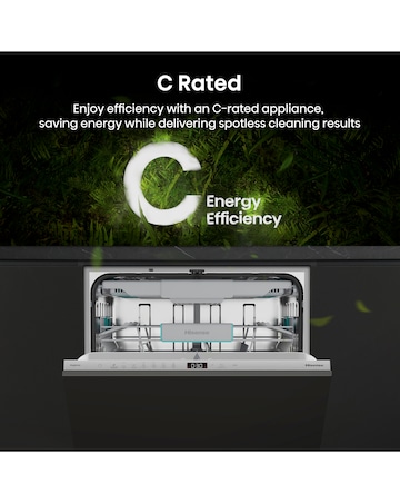 Hisense HV16CUK Fully Integrated Full Size Dishwasher 16 Place Settings Black