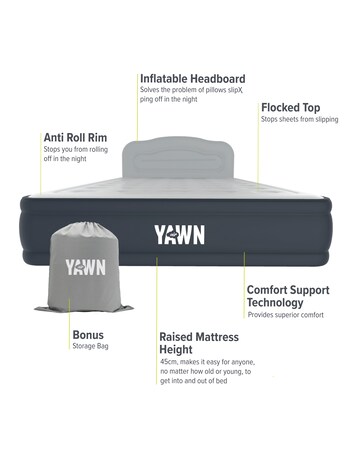 Yawn Double Airbed (with custom fitted sheet)