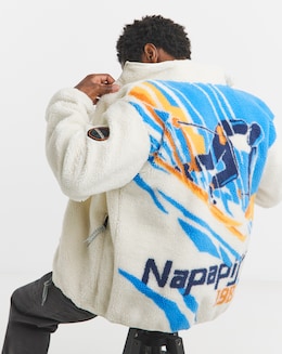 Napapijri Fiemme Ski Graphic Fleece - White
