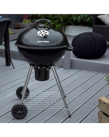 George Foreman Portable Kettle Charcoal BBQ