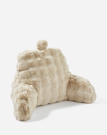 Bubble Faux Fur Back Support Cushion - Natural