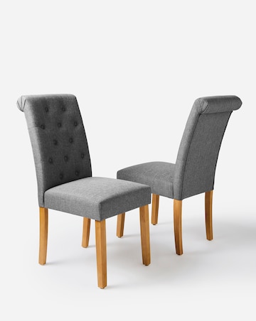 Ava Button Back Pair of Dining Chairs