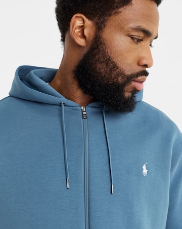 Polo Ralph Lauren Double Knit Zip Through Hoodie - Blue