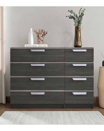 Lugo Ready Assembled 4 plus 4 Drawer Chest