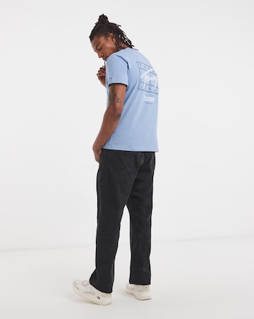 Tommy Jeans Short Sleeve Signature Spray Back Print T-Shirt - Iris Blue