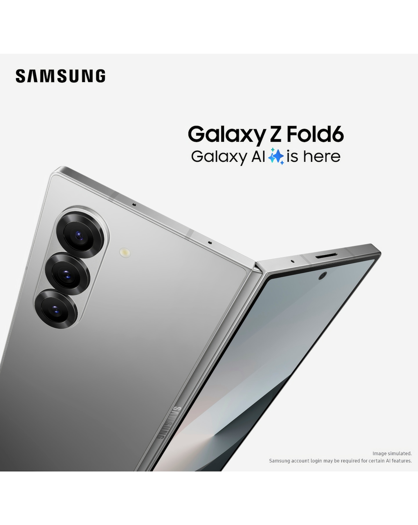 Samsung Galaxy Z Fold6 256GB 5G - Silver Shadow - Galaxy AI