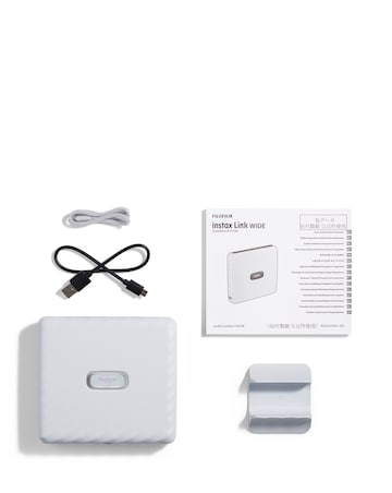 Fujifilm Instax Link Wide Printer with 40 Shot Film Pack - Ash White