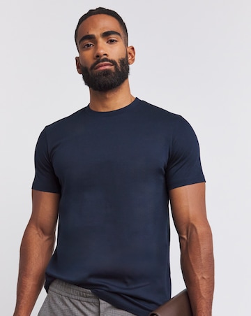 Supima Crew Neck T-Shirt- Navy